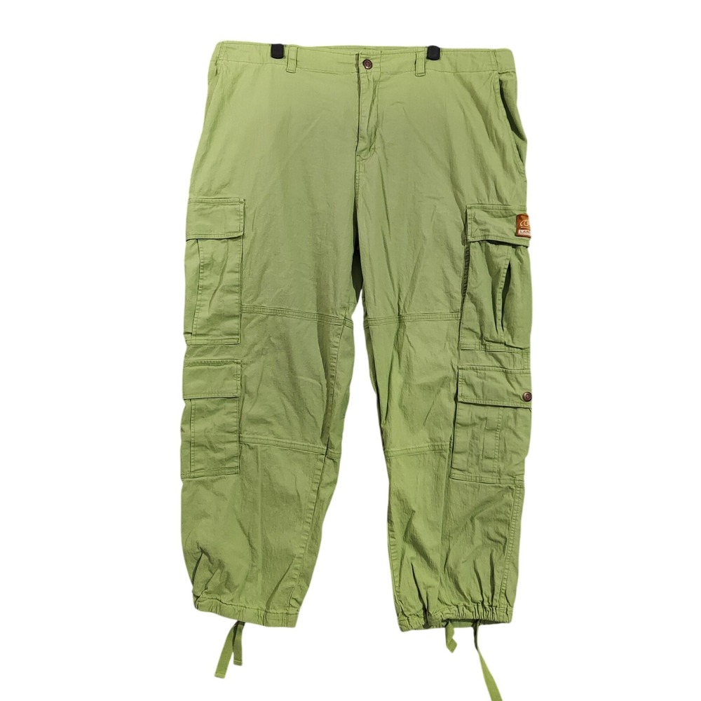 Sinclair Pants Womens 2XL Green Cargo Twill Stretch Drawstring Paratrooper Baggy